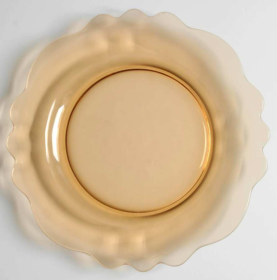 Newport Amber Luncheon Plate by New Martinsville-1