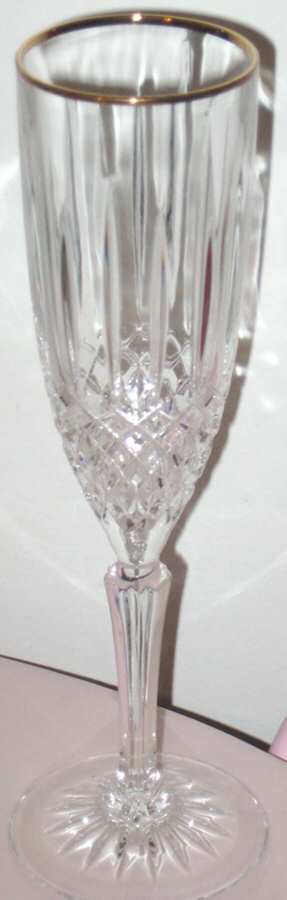 Constance (Gold Trim) Fluted Champagne by Cristal D'Arques - Durand-1