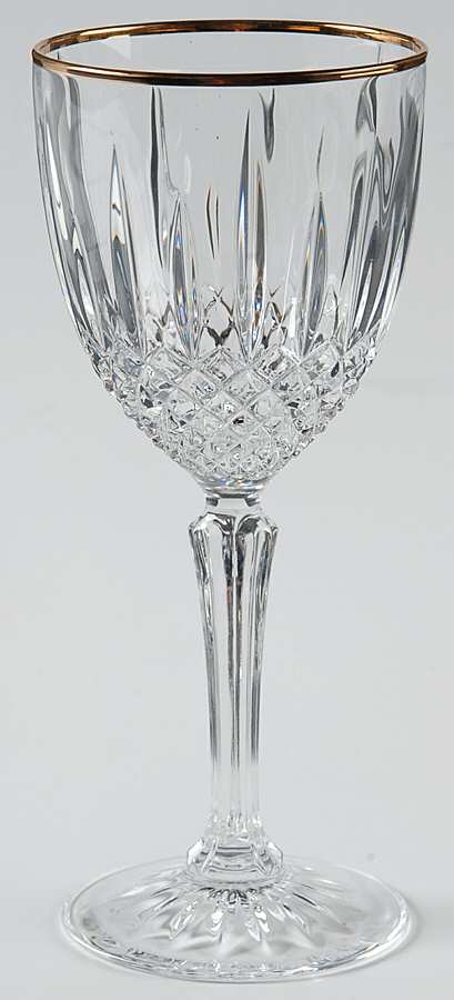 Constance (Gold Trim) Wine Glass by Cristal D'Arques - Durand-1