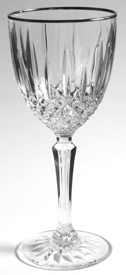 Constance (Platinum Trim) Wine Glass by Cristal D'Arques - Durand-1