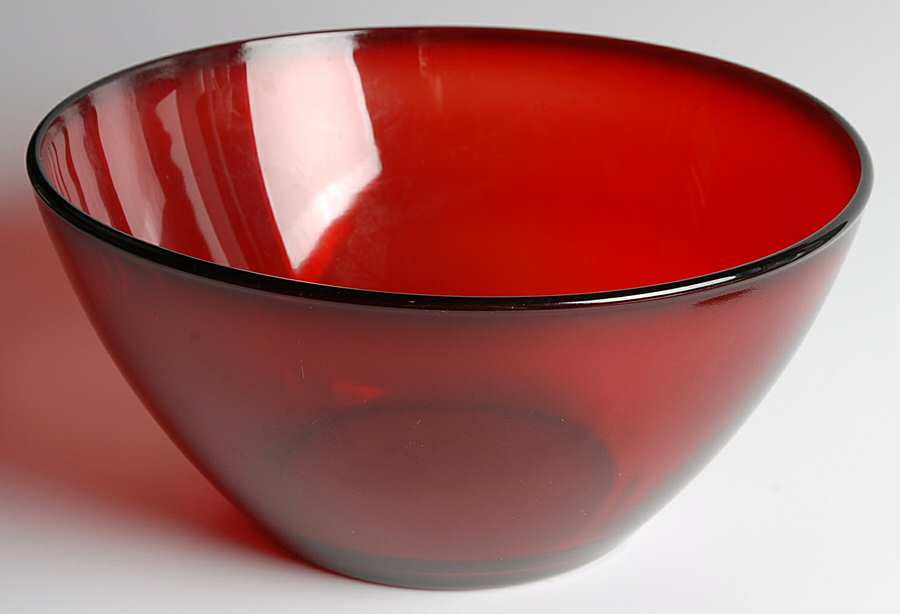 Color Program Ruby 9" Large Fruit Bowl by Cristal D'Arques - Durand-1