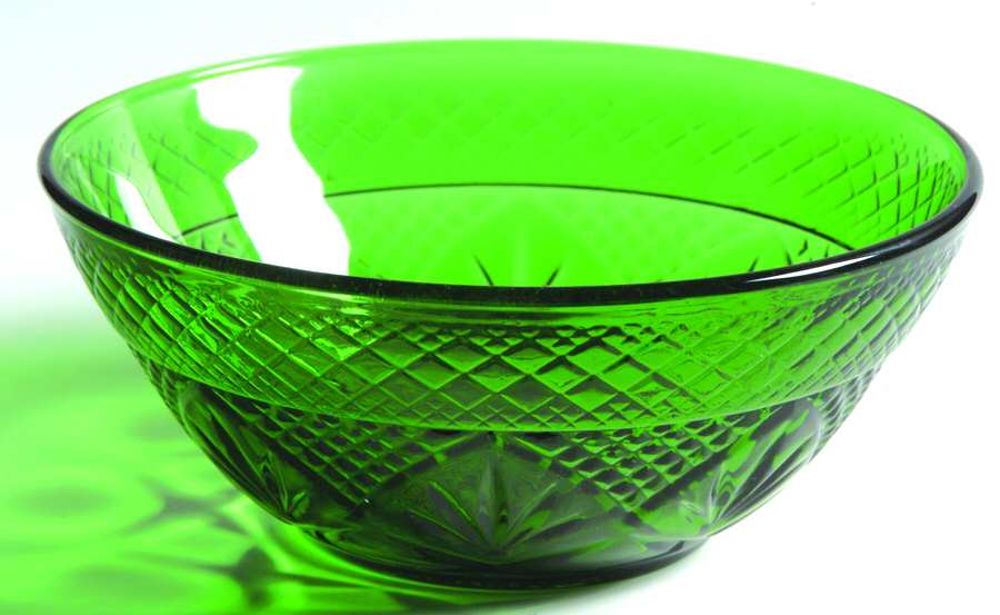 Antique Emerald Individual Salad Bowl by Cristal D'Arques - Durand-1