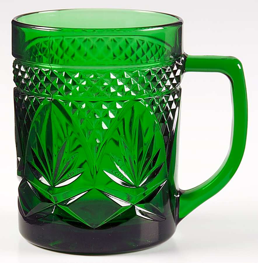 Antique Emerald Mug by Cristal D'Arques - Durand-1