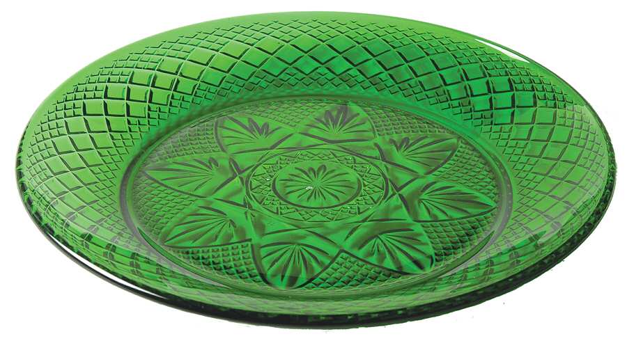 Antique Emerald Salad Plate by Cristal D'Arques - Durand-1