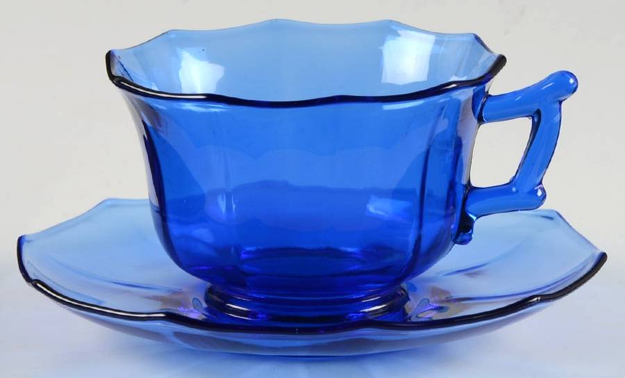 Decagon Ritz Blue Cup & Saucer Set by Cambridge-1