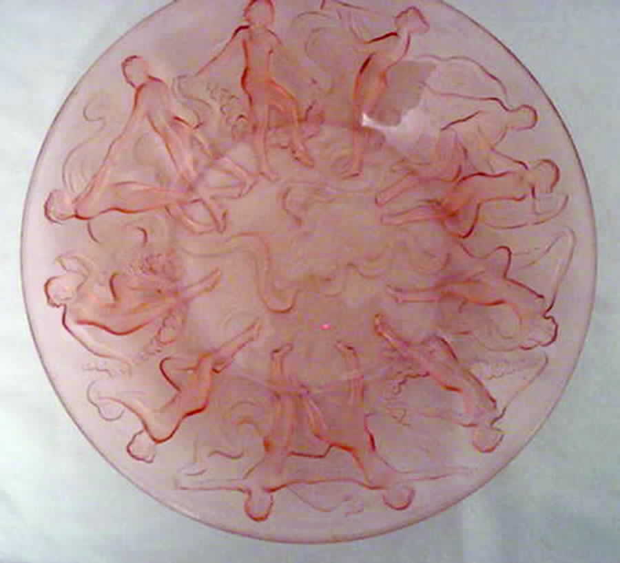 Martele' Pink (Frosted) Dinner Plate by Consolidated-1