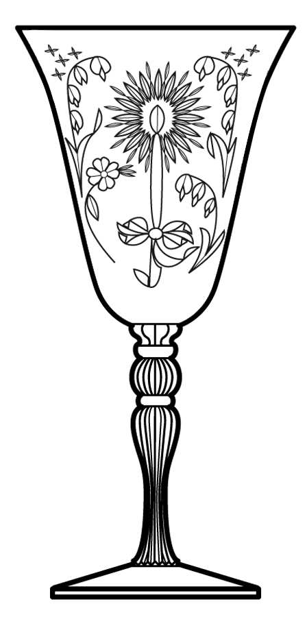Candlelight (Cut #3111) Water Goblet by Cambridge-1