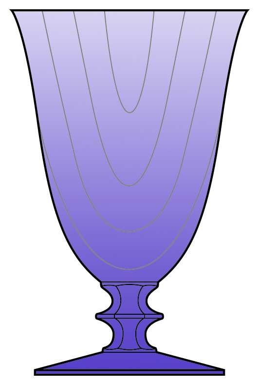 1434 Orchid Water Goblet by Central Glass Works-1