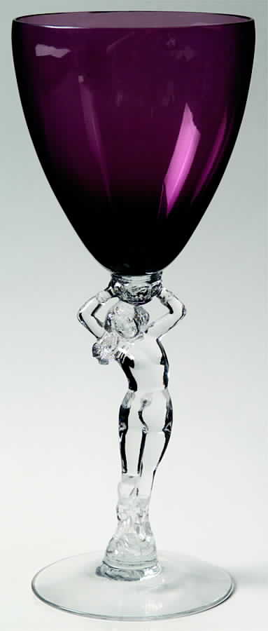 Nude Stems-All Colors & Variations Amethyst Water Goblet by Cambridge-1