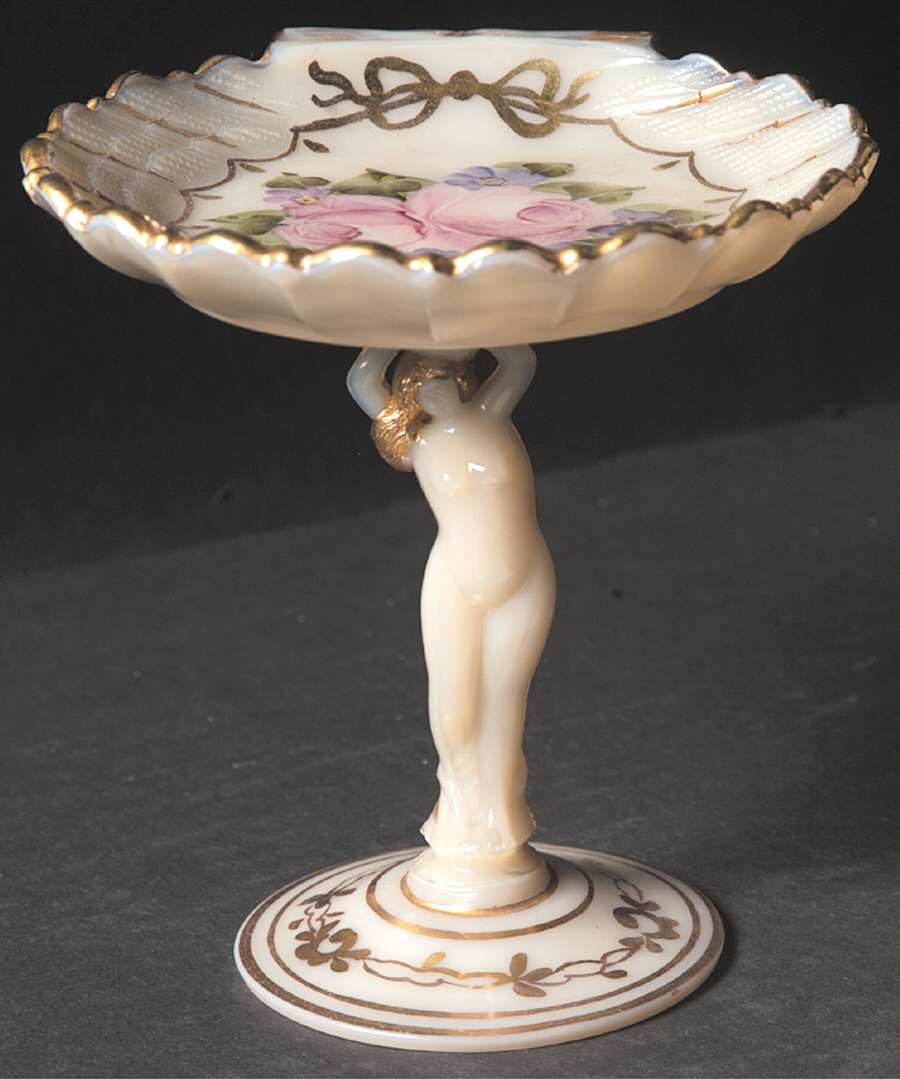 Nude Stems-All Colors & Variations Crown Tuscan (5"X 5") Hand Painted Shell Compote by Cambridge-1