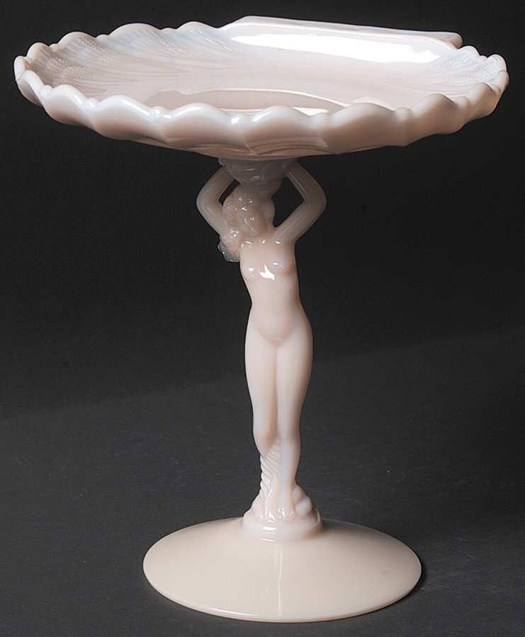 Nude Stems-All Colors & Variations Crown Tuscan (7" X 7") Shell Compote by Cambridge-1