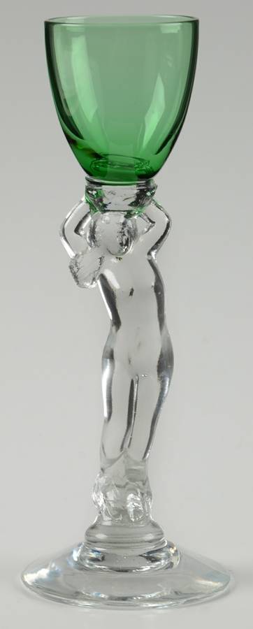 Nude Stems-All Colors & Variations Emerald Green Brandy Glass by Cambridge-1