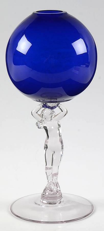 Nude Stems-All Colors & Variations Royal Blue Ivy Ball Vase by Cambridge-1