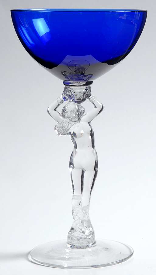 Nude Stems-All Colors & Variations Royal Blue Tall Champagne/Sherbet by Cambridge-1