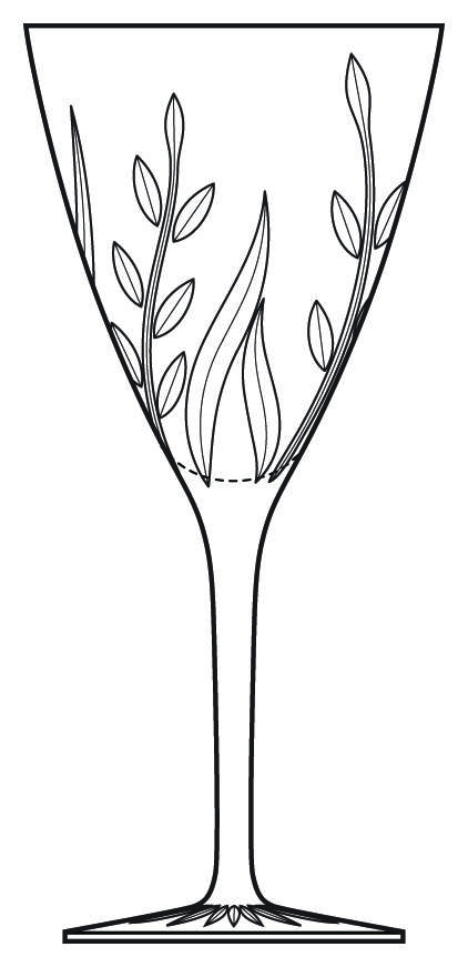 Cassandra Water Goblet by Cristal D'Arques - Durand-1