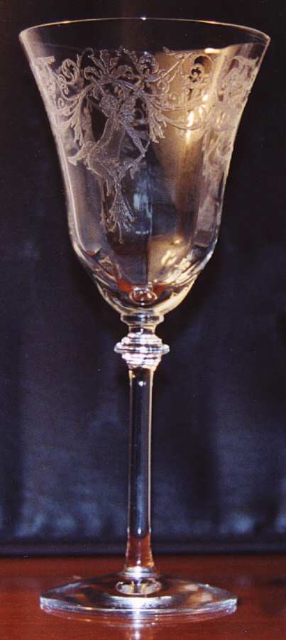 Morgan Clear (Stem 22) Water Goblet by Central Glass Works-1