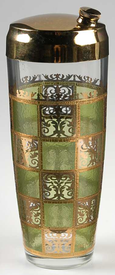 Prado Green Cocktail Shaker & Lid by Culver-1