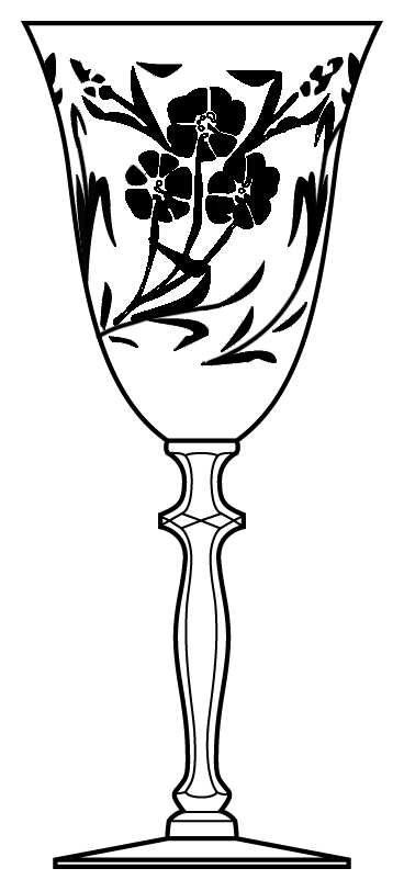 Rose Point (Cut) Water Goblet by Cambridge-1