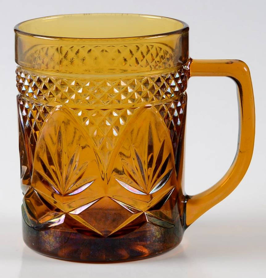 Antique Amber Mug by Cristal D'Arques - Durand-1