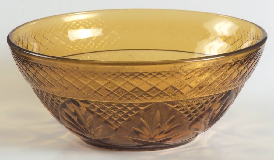 Antique Amber Individual Salad Bowl by Cristal D'Arques - Durand-1