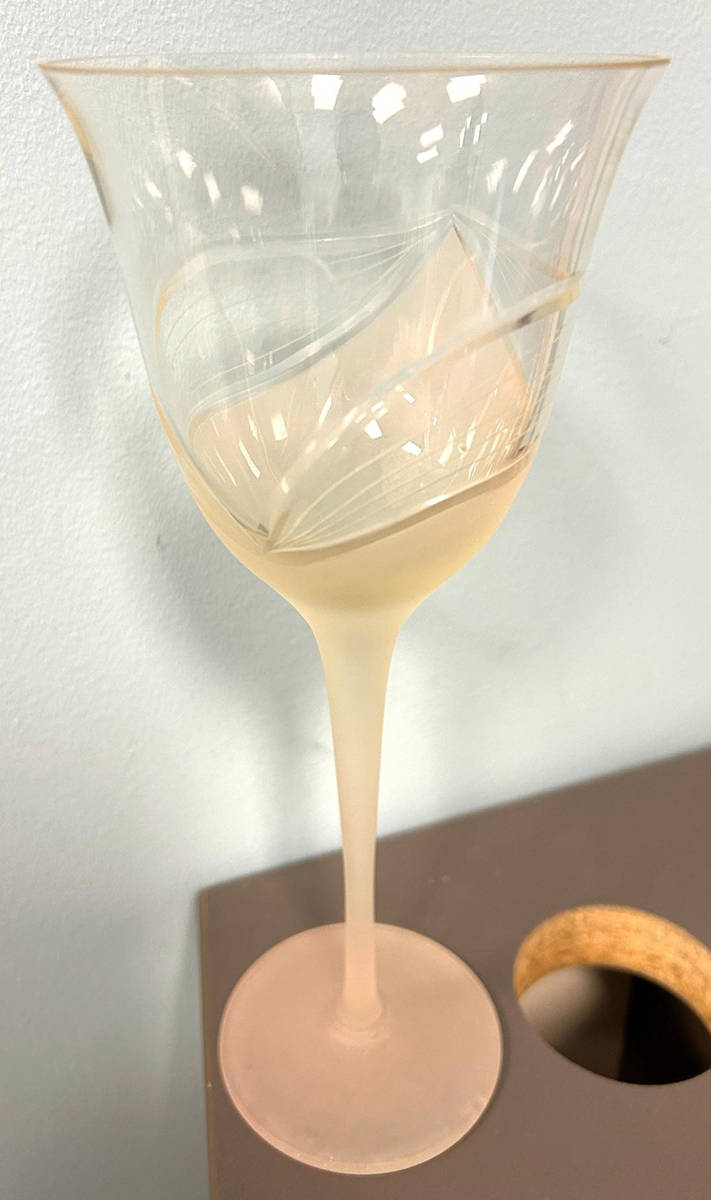 Melinda Pink (Frosted) Water Goblet by Crystal Clear Industries-1