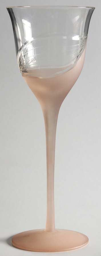 Melinda Pink (Frosted) Wine Glass by Crystal Clear Industries-1
