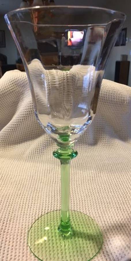 22 Green Water Goblet by Central Glass Works-1