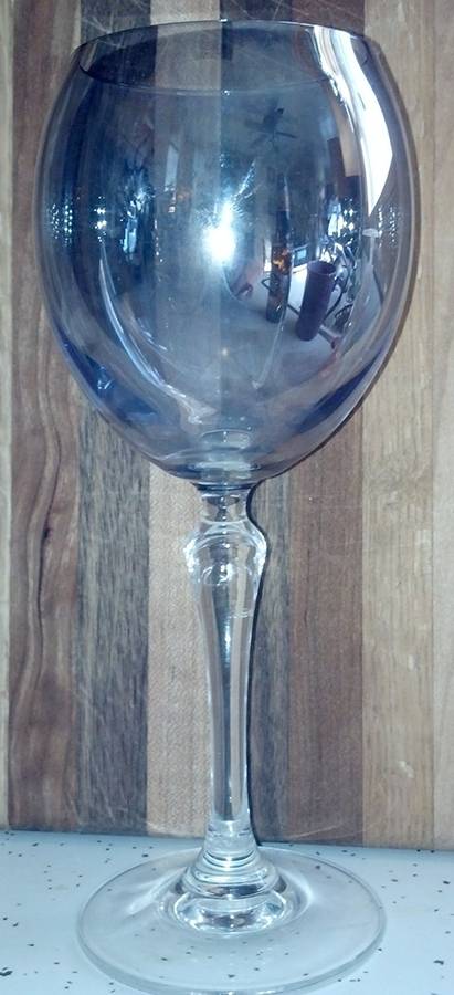 Bijoux Blue (Blue Bowl, Clear Stem) Water Goblet by Colony-1