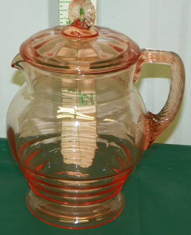 3075 Pink Pitcher & Lid by Cambridge-1