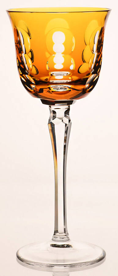 Kawali Knotched Stem Amber Rhine Wine by Christofle-1
