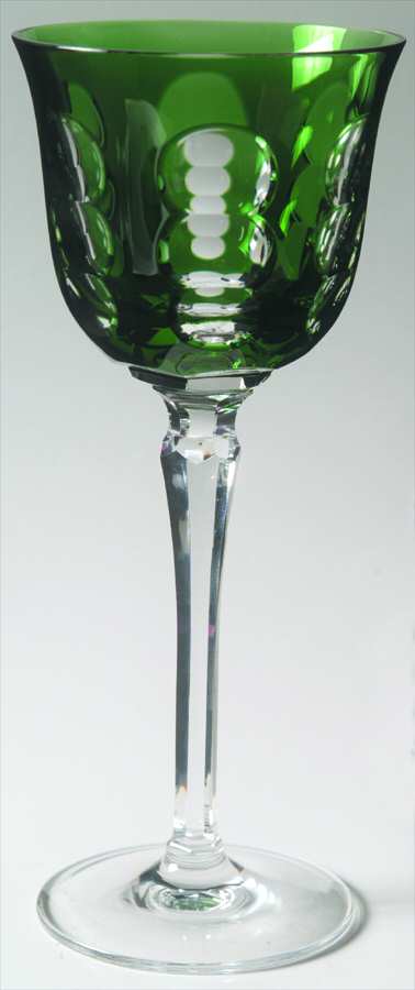 Kawali Knotched Stem Emerald Green Rhine Wine by Christofle-1