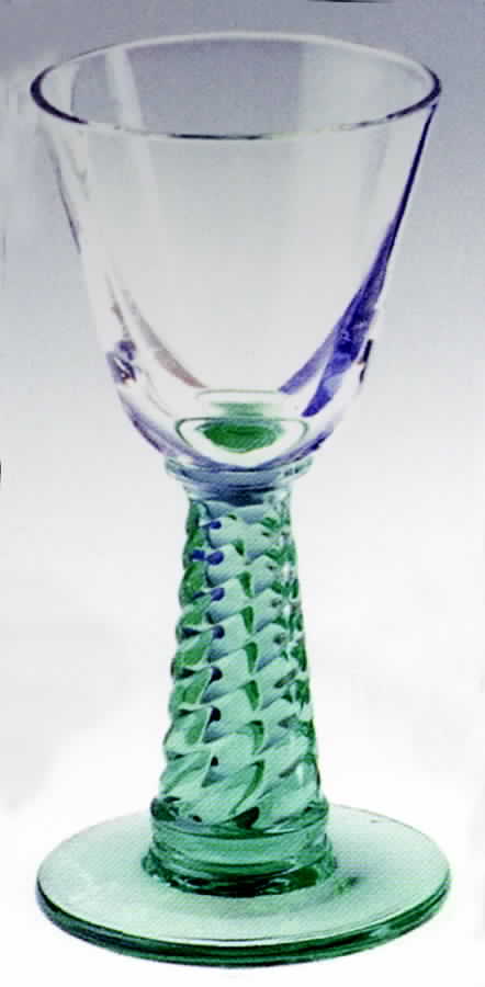 Wingate Green Cordial Glass by Central Glass Works-1