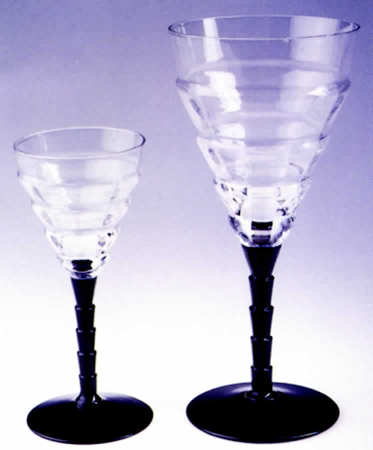 Moderne Water Goblet by Central Glass Works-1