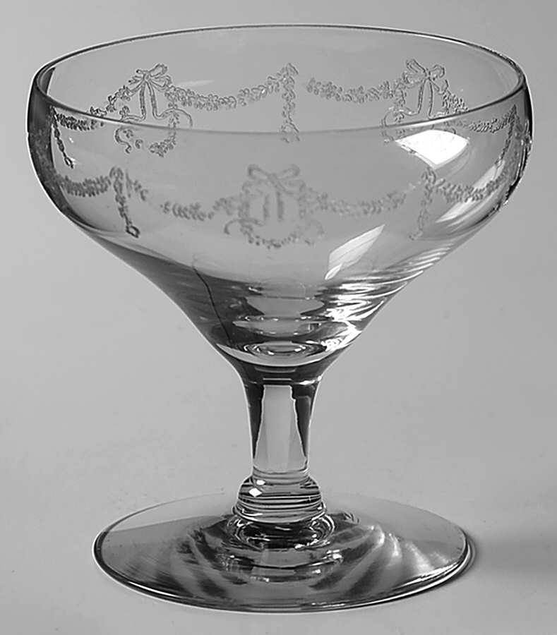 Etch 14  Low Sherbet by Central Glass Works-1