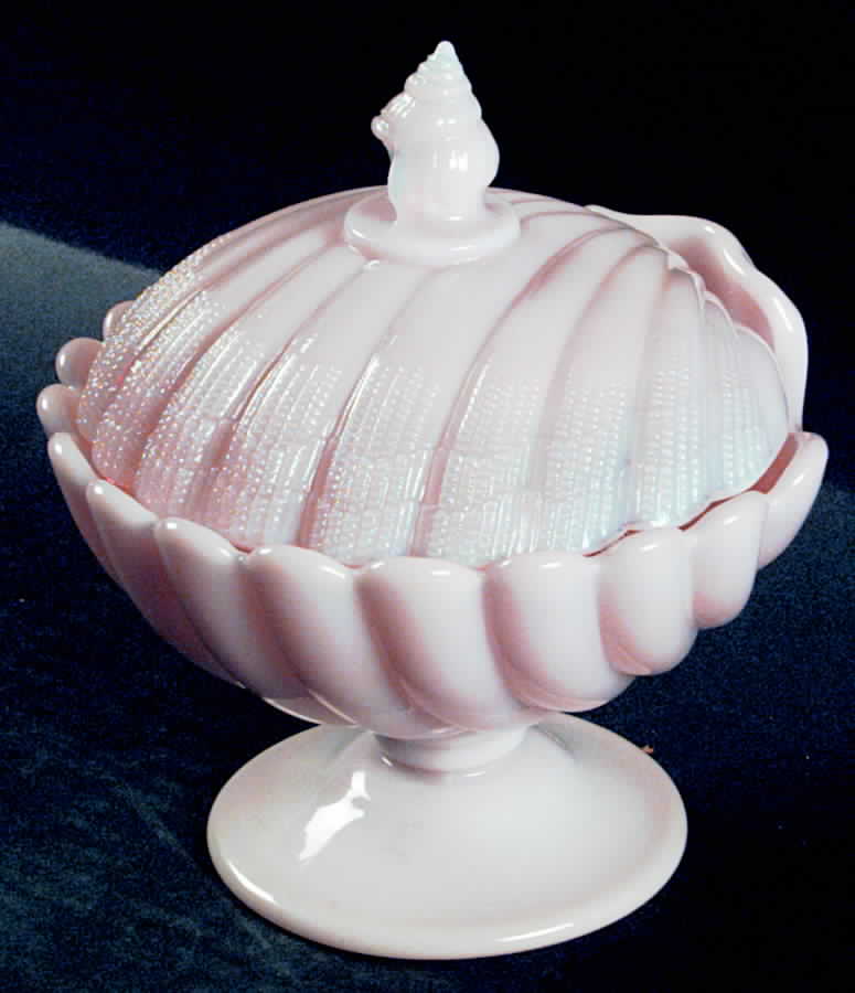 Seashell Crown Tuscan Candy Dish & Lid by Cambridge-1
