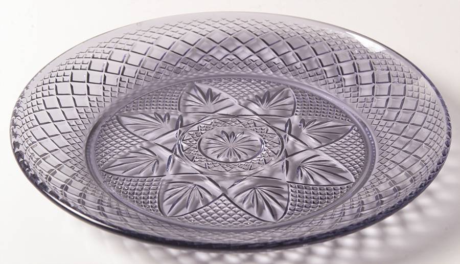 Antique Amethyst Luncheon Plate by Cristal D'Arques - Durand-1