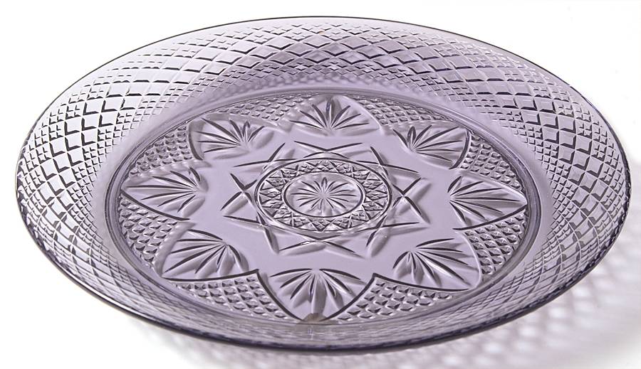 Antique Amethyst Dinner Plate by Cristal D'Arques - Durand-1