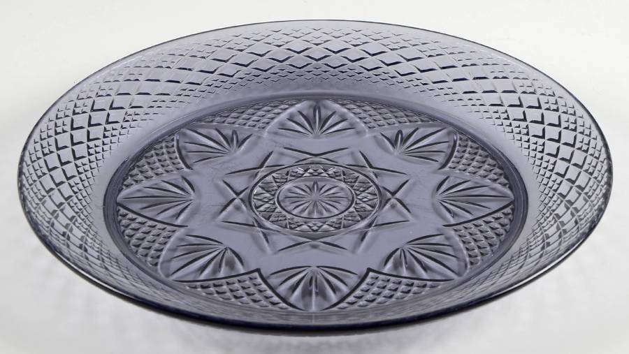 Antique Amethyst Dinner Plate by Cristal D'Arques - Durand-1
