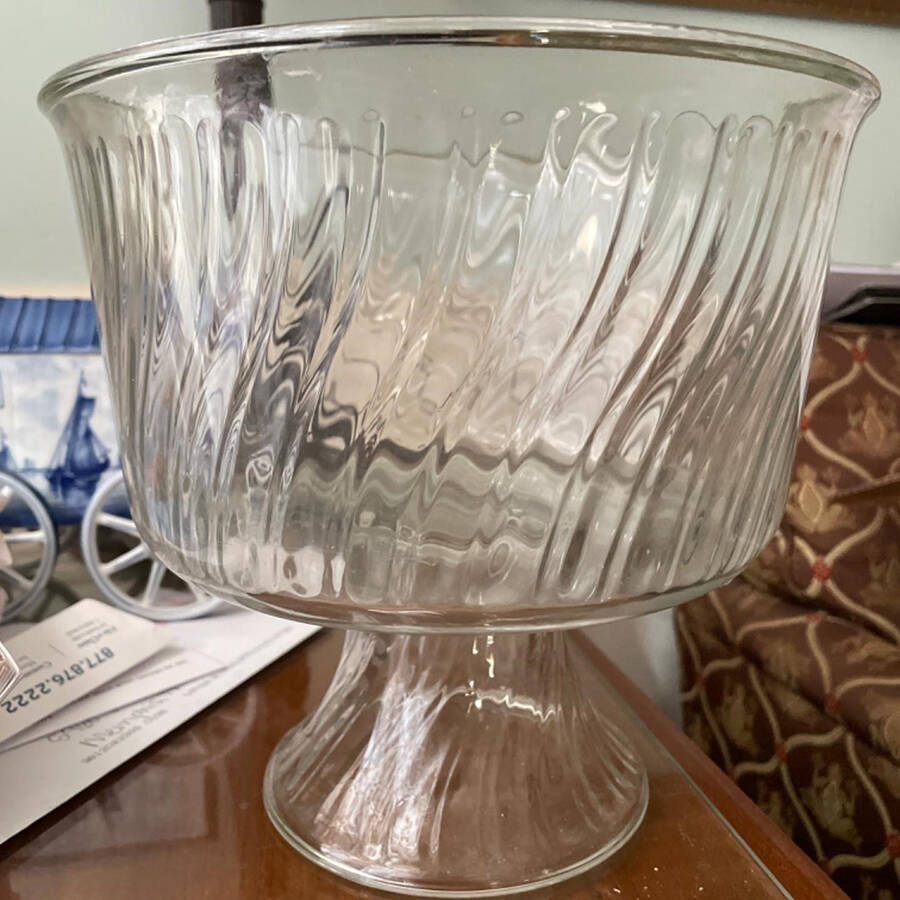 Swirl Trifle Bowl by Corning-1