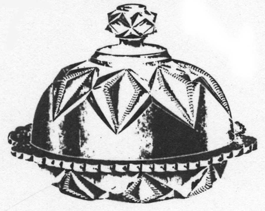 Helene Round Covered Butter by Central Glass Works-1