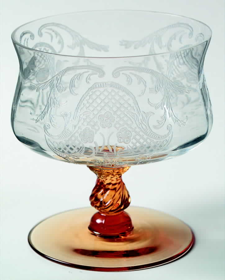 Etch 740 Amber Low Sherbet by Cambridge-1