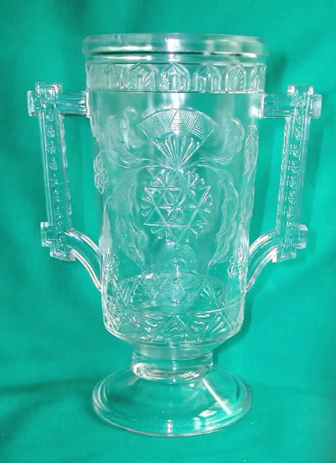 Scroll with Flowers Celery Vase by Central Glass Works-1