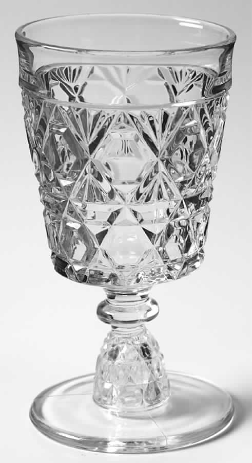 Diamond Block with Fans Water Goblet by Challinor & Taylor-1