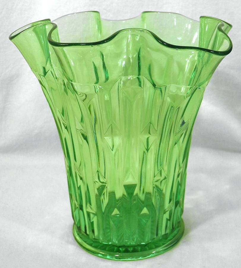Francis Green 8" Flower Vase by Central Glass Works-1