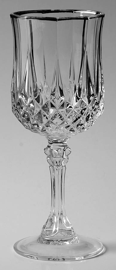 Longchamp Platinum Wine Glass by Cristal D'Arques - Durand-1