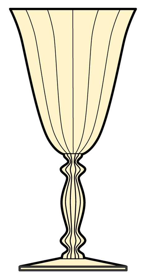 3130 Yellow Water Goblet by Cambridge-1