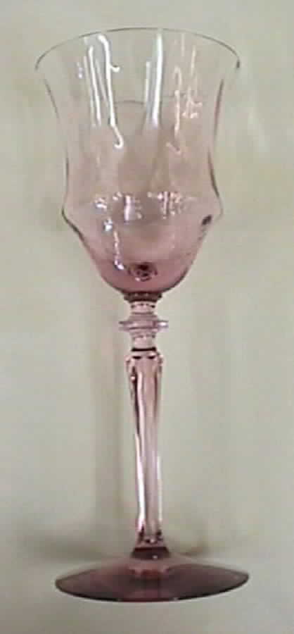 1440 Lavender (Diamond Optic) Wine Glass by Central Glass Works-1