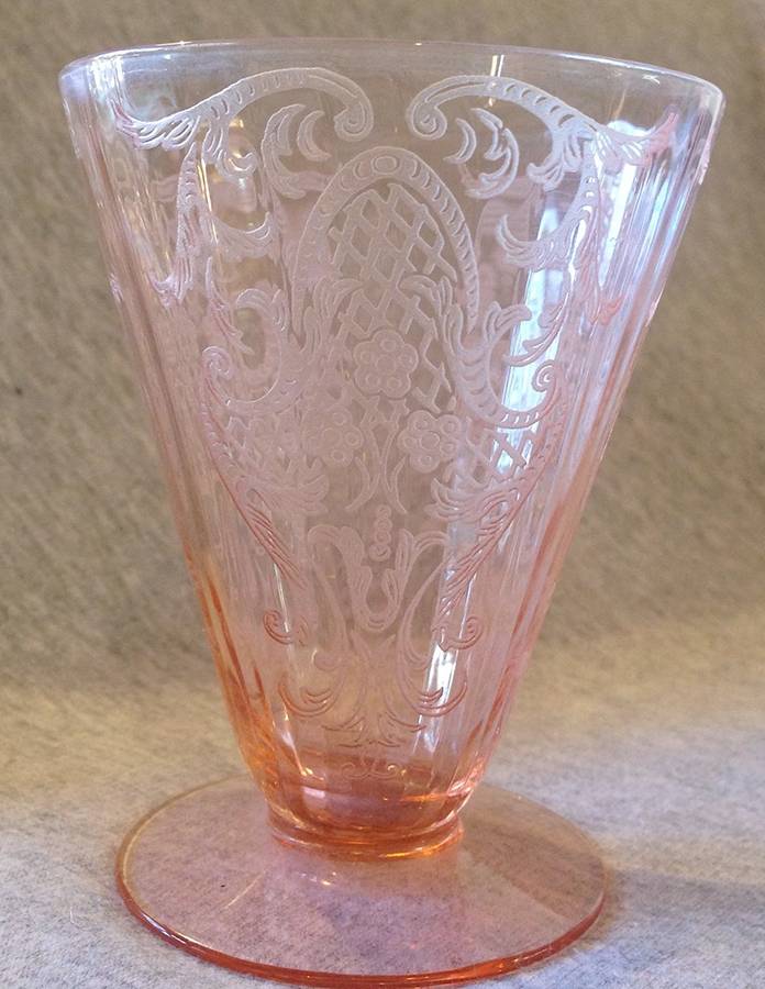 Etch 740 Pink (Stem 3050) 10 Oz Footed Tumbler by Cambridge-1