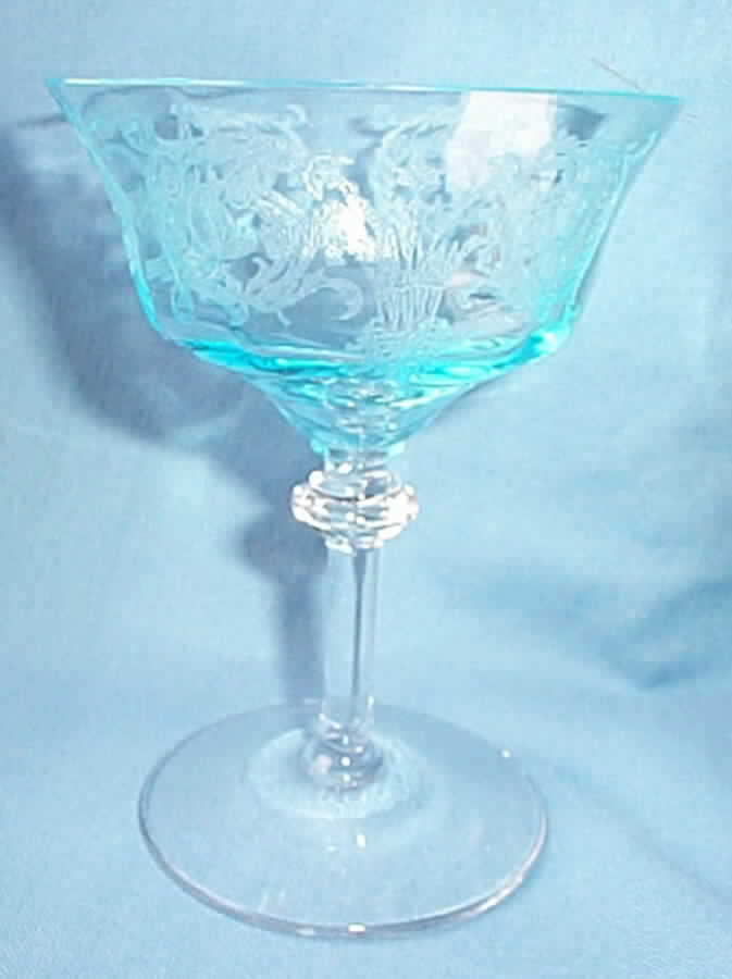 Balda Blue Low Sherbet by Central Glass Works-1