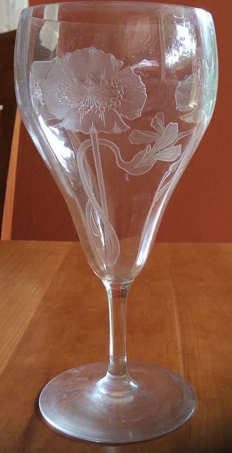 Etch16 Water Goblet by Central Glass Works-1